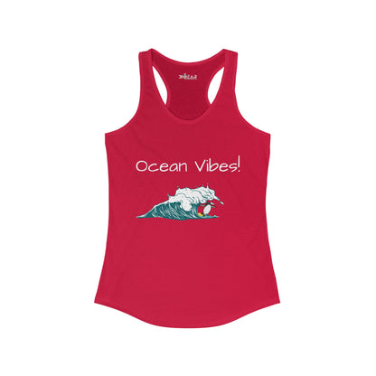 Ocean Vibes.  Women's Ideal Racerback Tank