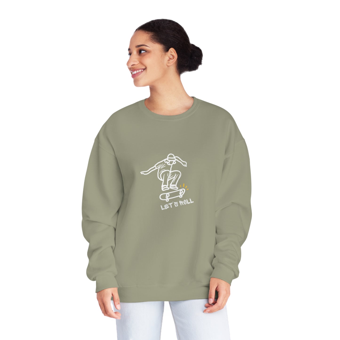 Let's Roll Skateboarder. Unisex NuBlend® Crewneck Sweatshirt