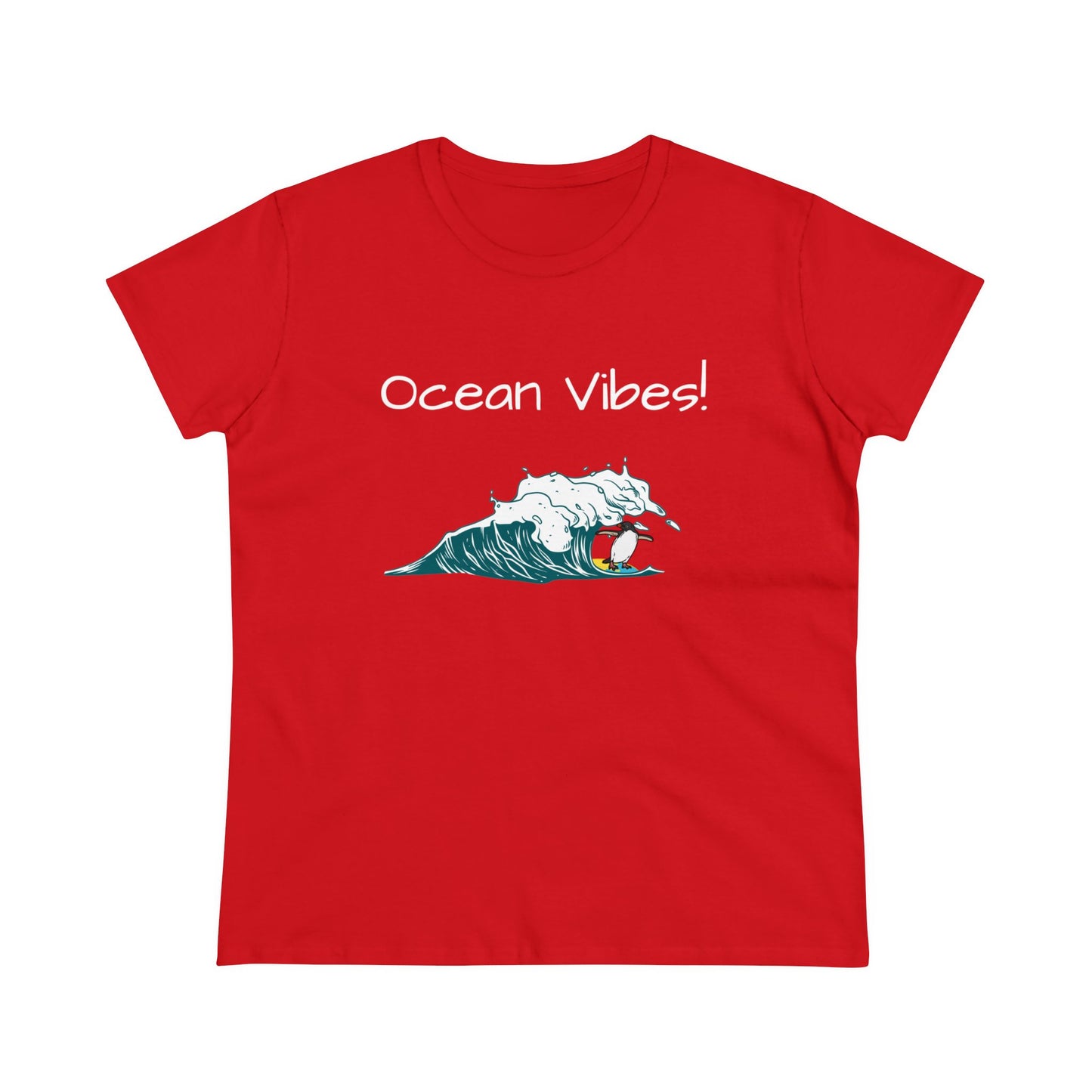 Ocean Vibes! Women's Midweight Cotton Tee