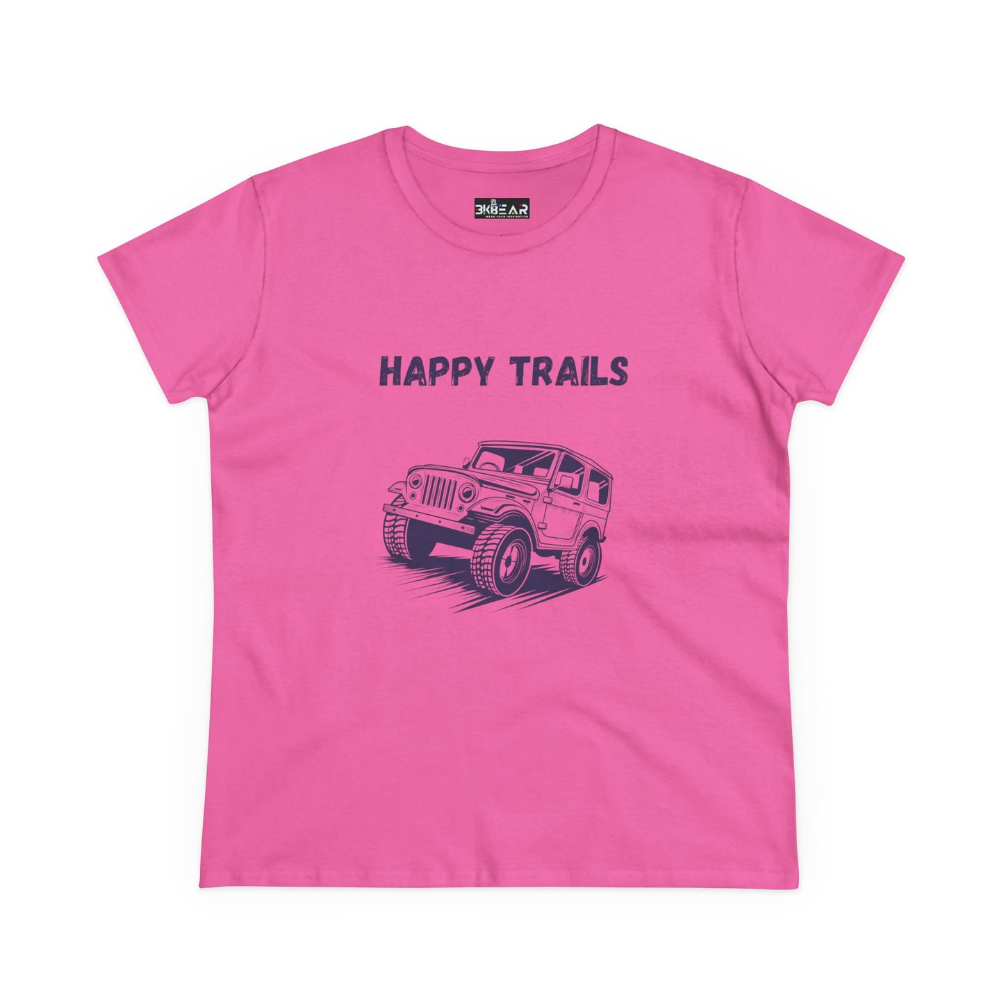 Exploring Happy Trails In a Jeep. Women's Midweight Cotton Tee