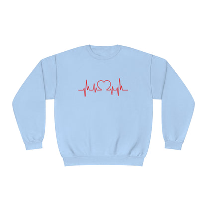 I Love You Heart Beat. Unisex NuBlend® Crewneck Sweatshirt