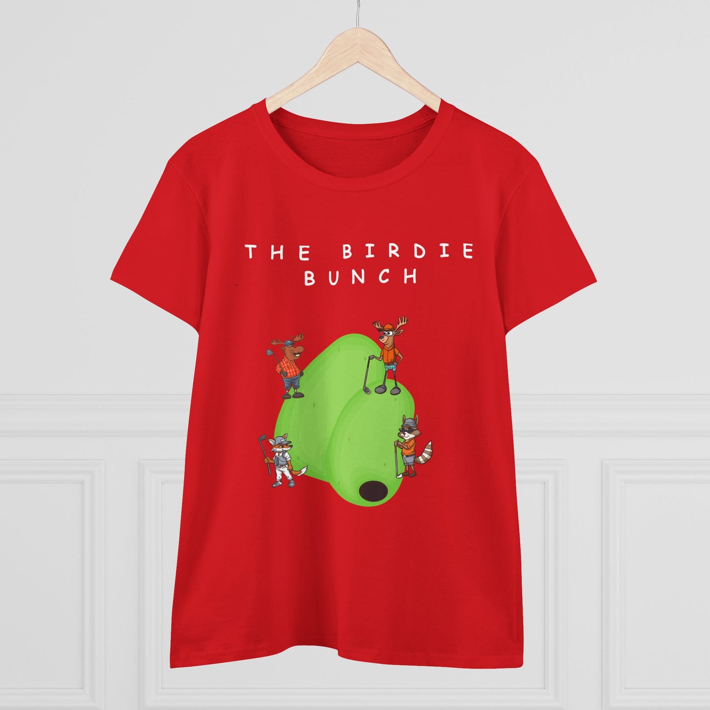 The Birdie Bunch.  Midweight Women's Cotton Tee.