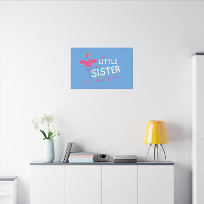 Adorable Little Sister Flamingo. Always On-Time. Canvas Gallery Wraps