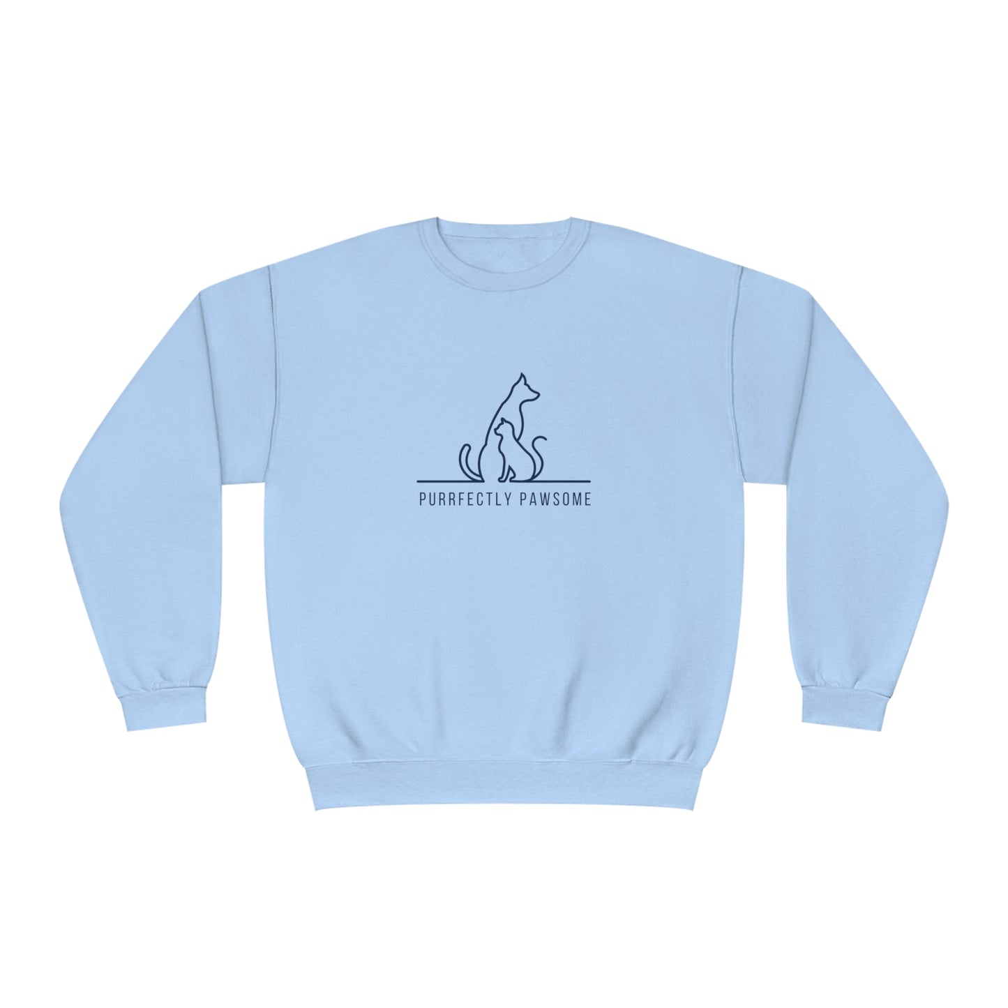 Purrfectly Pawsome Dog an Cat Silhouette. Unisex NuBlend® Crewneck Sweatshirt