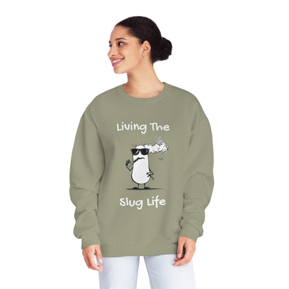 Living The Slug Life. Unisex NuBlend® Crewneck Sweatshirt