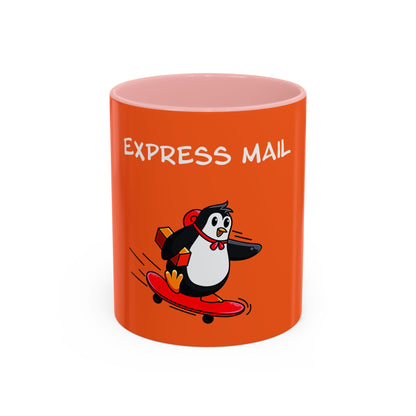 Express Mail. Accent Coffee Mug, 11oz