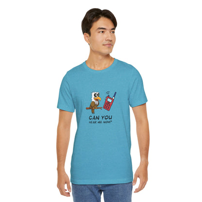 Burrowing Owl. Can You Hear Me Now? Unisex Jersey Short Sleeve Tee
