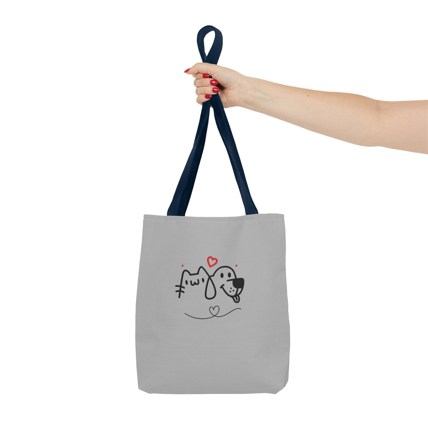 Puppy Love. Grey Tote Bag (AOP)