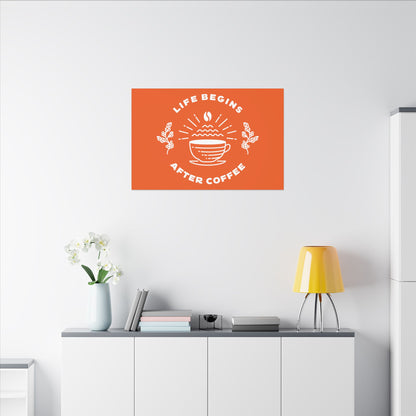 Life Begins After Coffee. Canvas Gallery Wraps