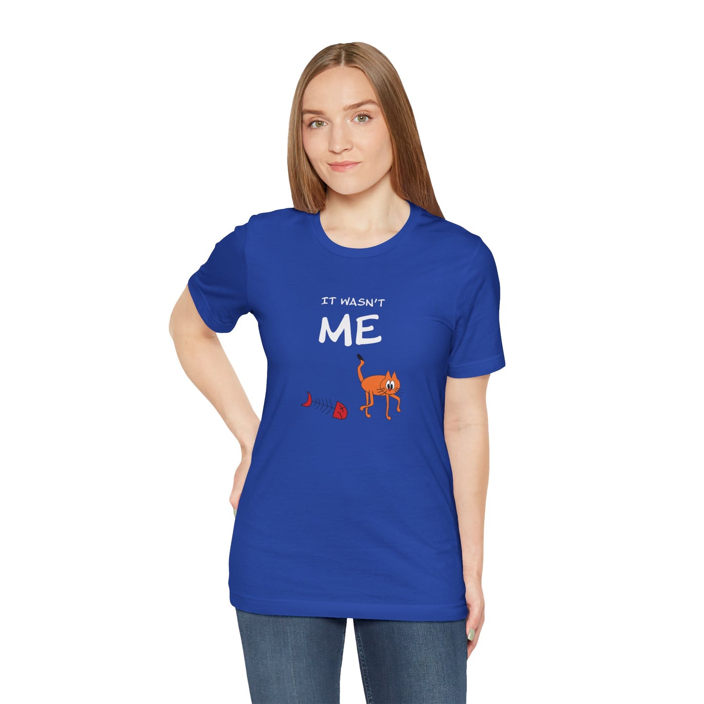 Leo The Cat Didn't Do It. Unisex Jersey Short Sleeve Tee