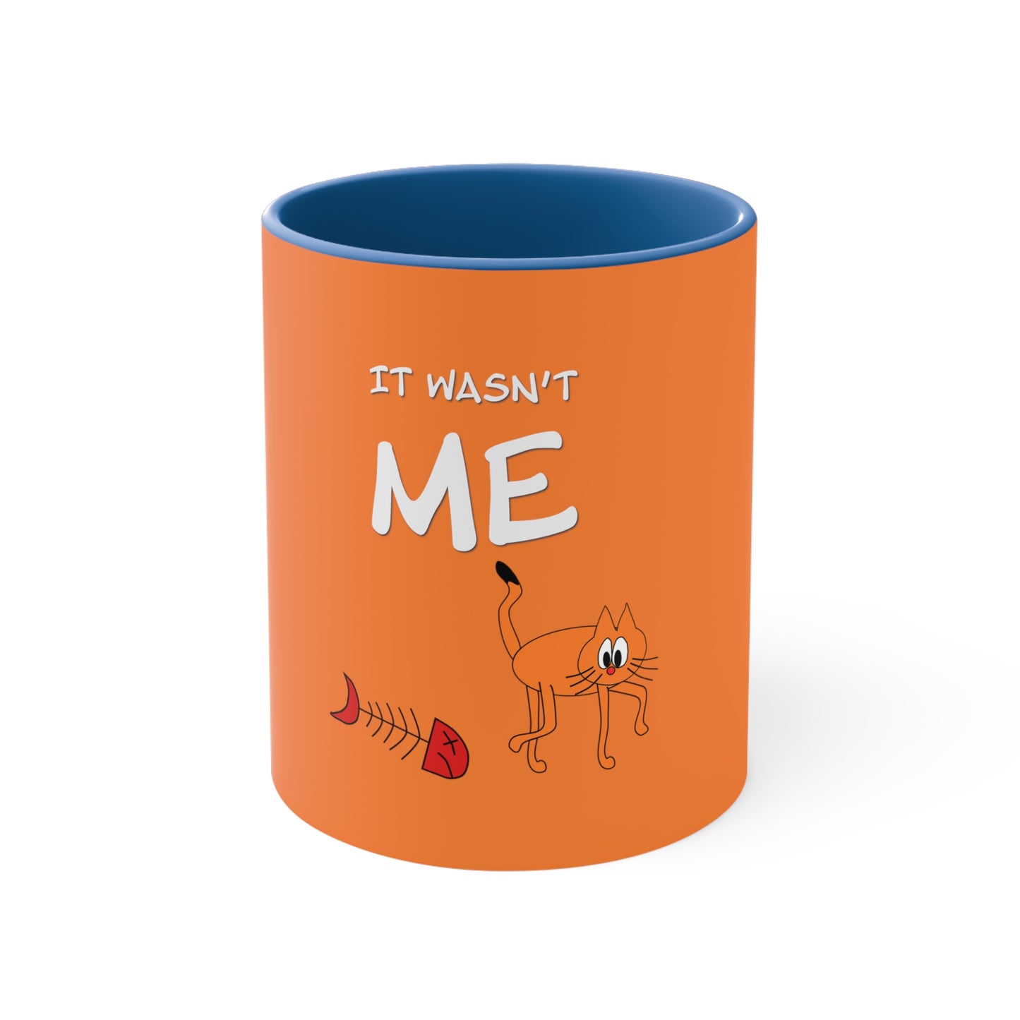 Leo The Cat Didn't Do It. Accent Coffee Mug, 11oz