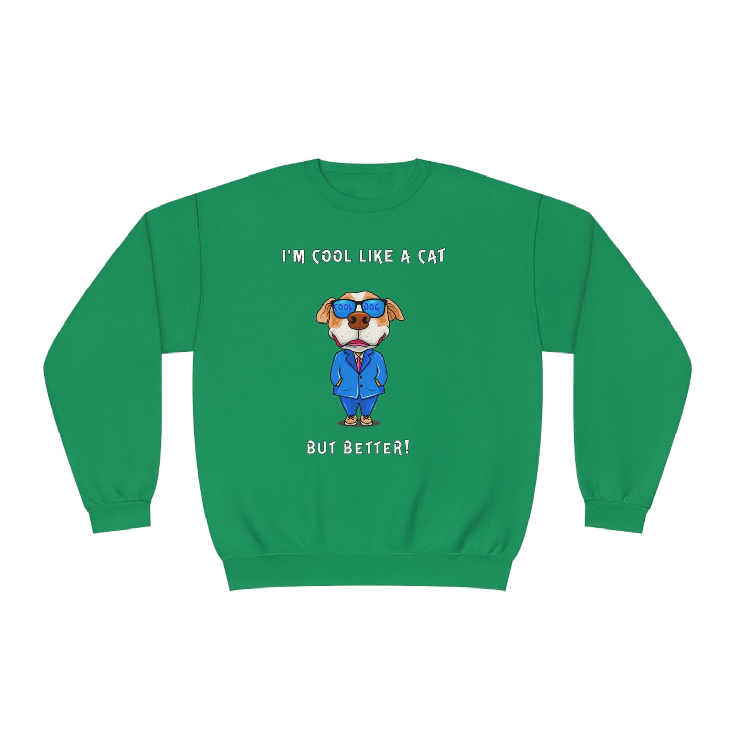 Chuck The Cool Dog. Unisex NuBlend® Crewneck Sweatshirt