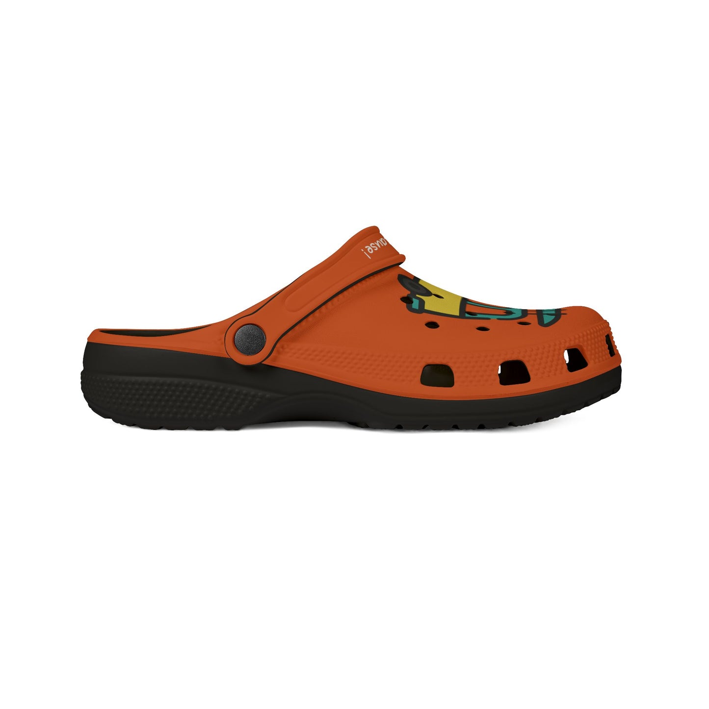 Summer Vibing Van Rubber Clogs For Men-Orange