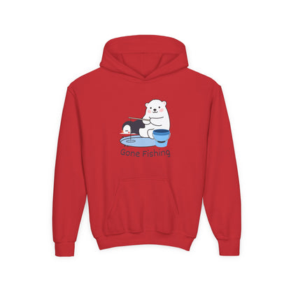 Gone Fishing. Kids Hoodie