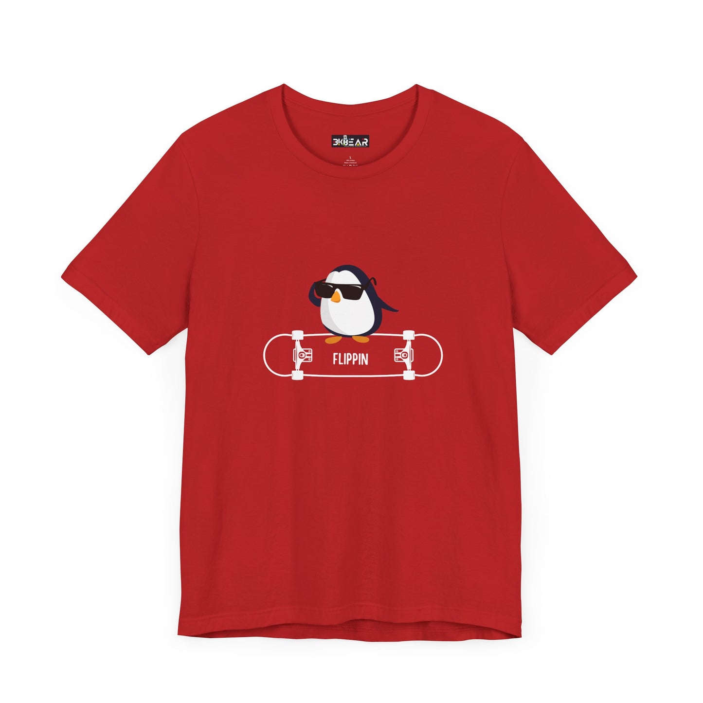 Adélie The Flippin Penguin. Unisex Jersey Short Sleeve Tee
