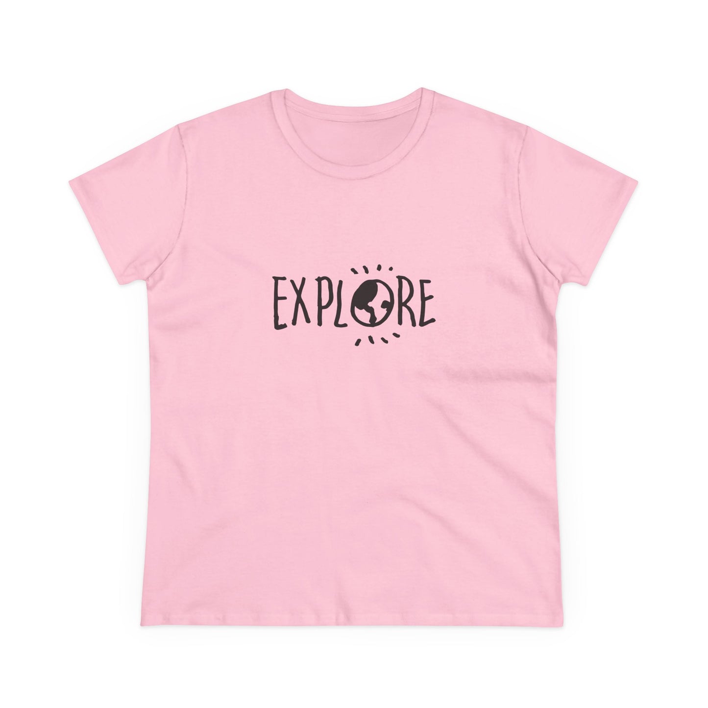 Explore. Women's Midweight Cotton Tee
