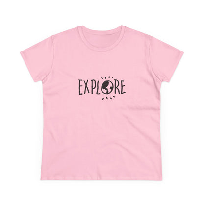 Explore. Women's Midweight Cotton Tee