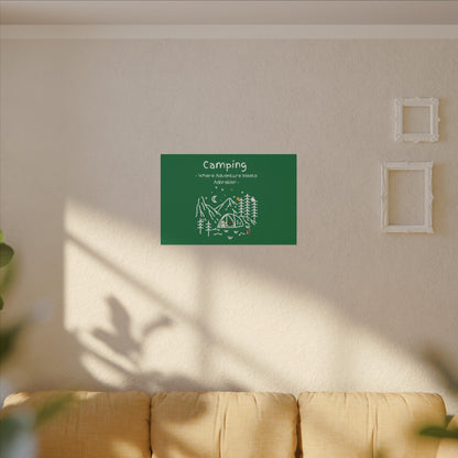 Camping. Where Adventure Meets Cuteness. Canvas Gallery Wraps