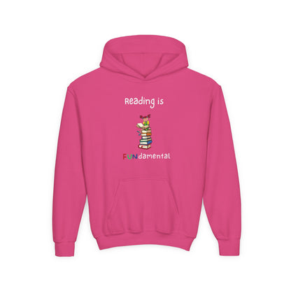 Reading Is FUNdamental- Fun Book Graphic Kids Hooded Sweatshirt