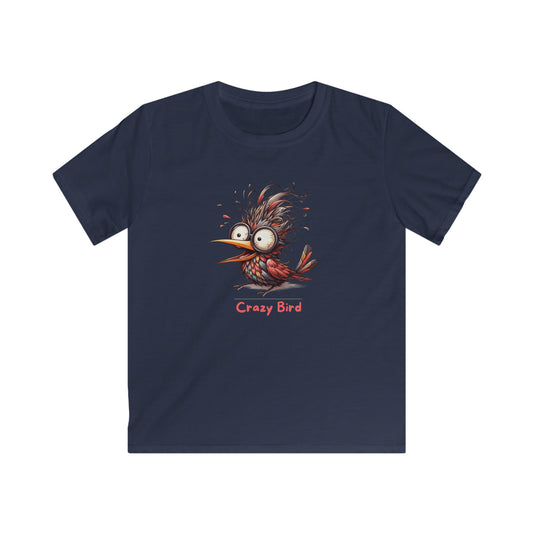 Crazy Bird. Kids Softstyle Tee