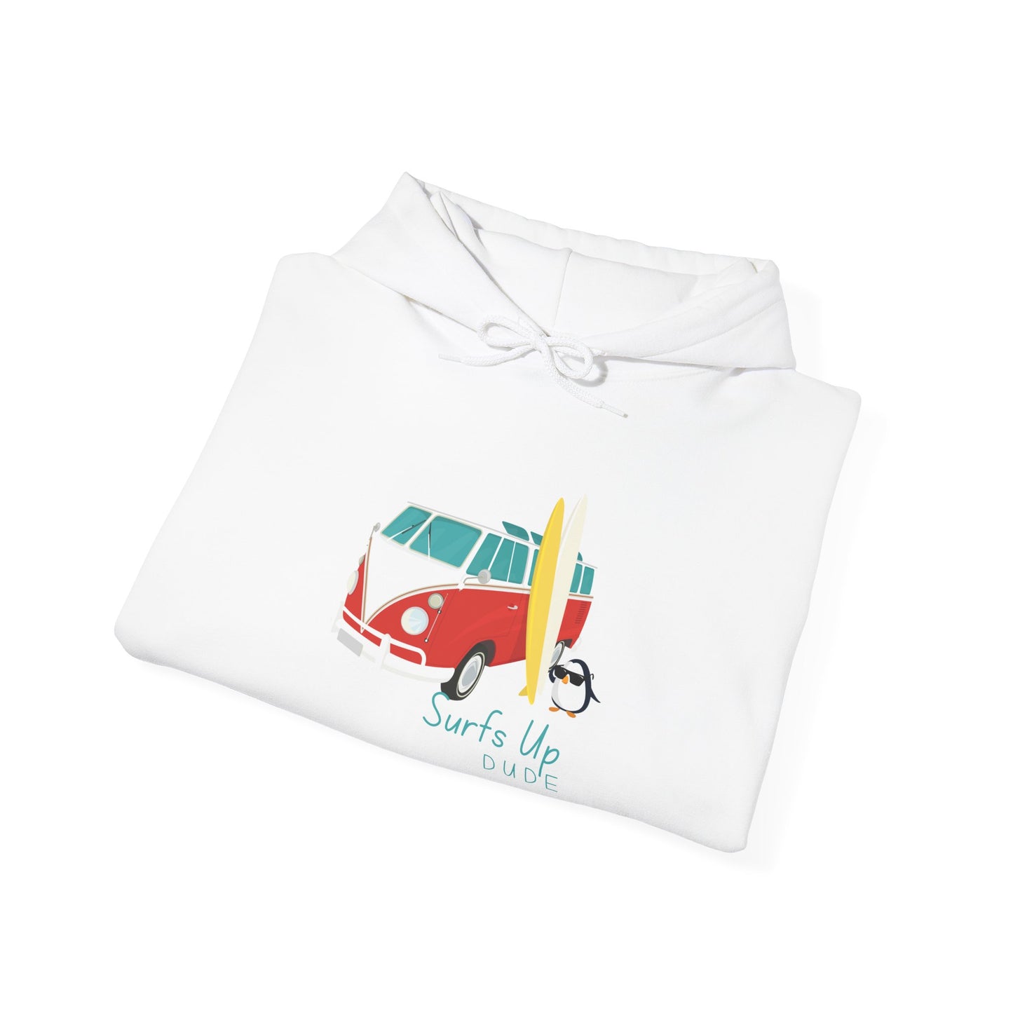 Surfs Up Dude. Unisex Heavy Blend™ Hooded Sweatshirt