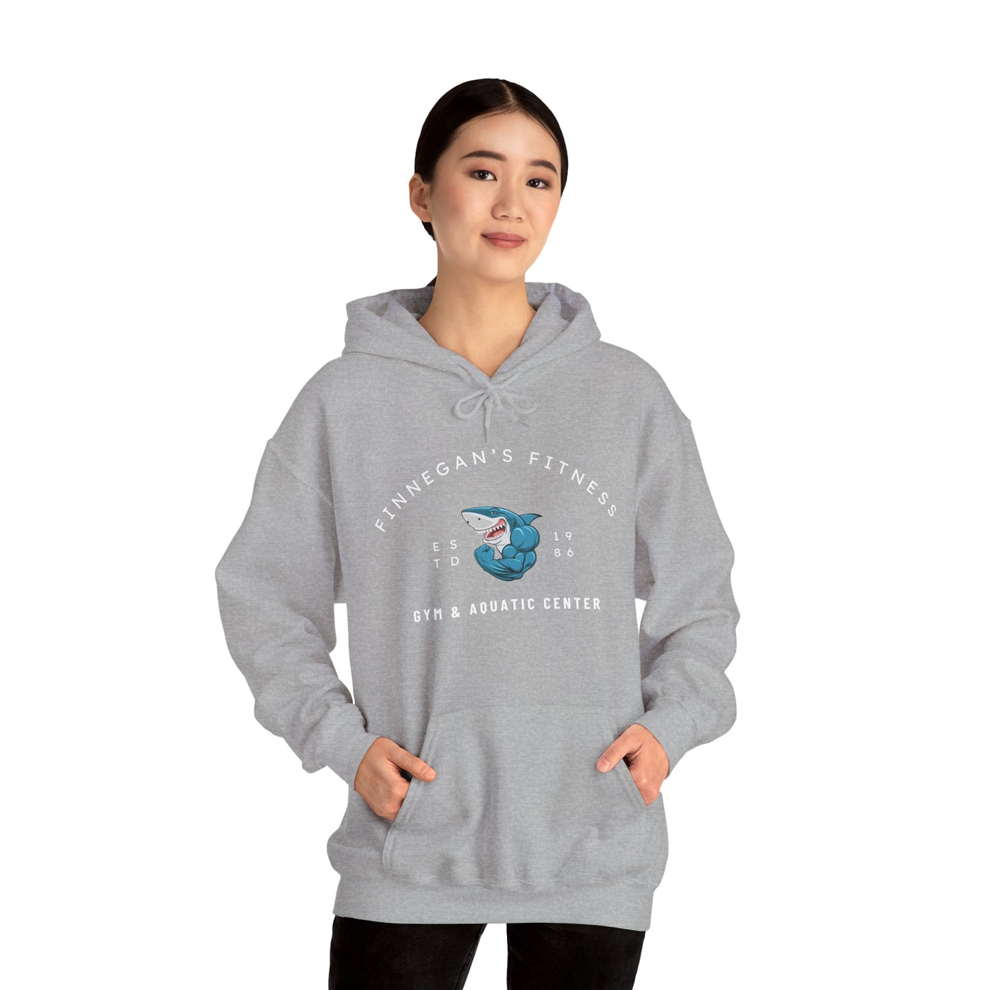 Shark Gym Hoodie – Finnegan’s Fitness & Aquatic Center Sweatshirt