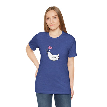 Love. Dove. Unisex Jersey Short Sleeve Tee