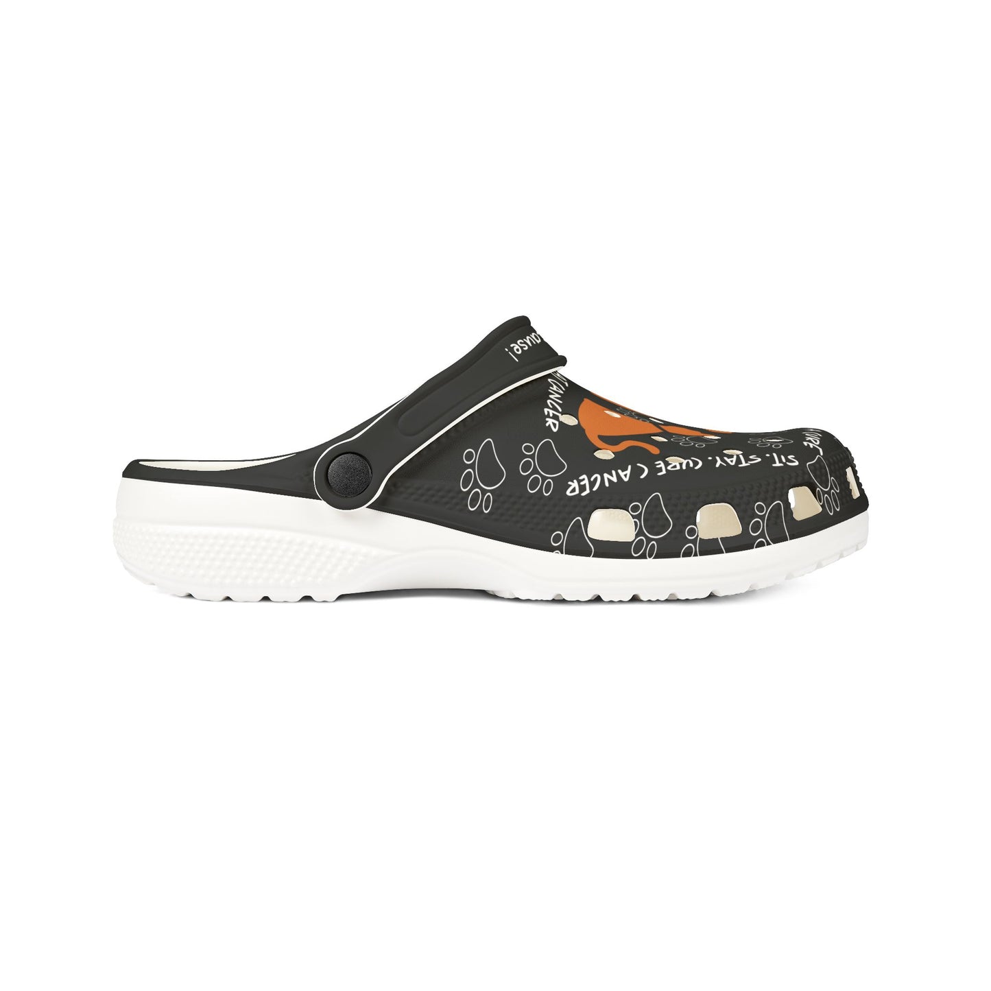 Black Dawgs For A Cause Rubber Clogs For Men
