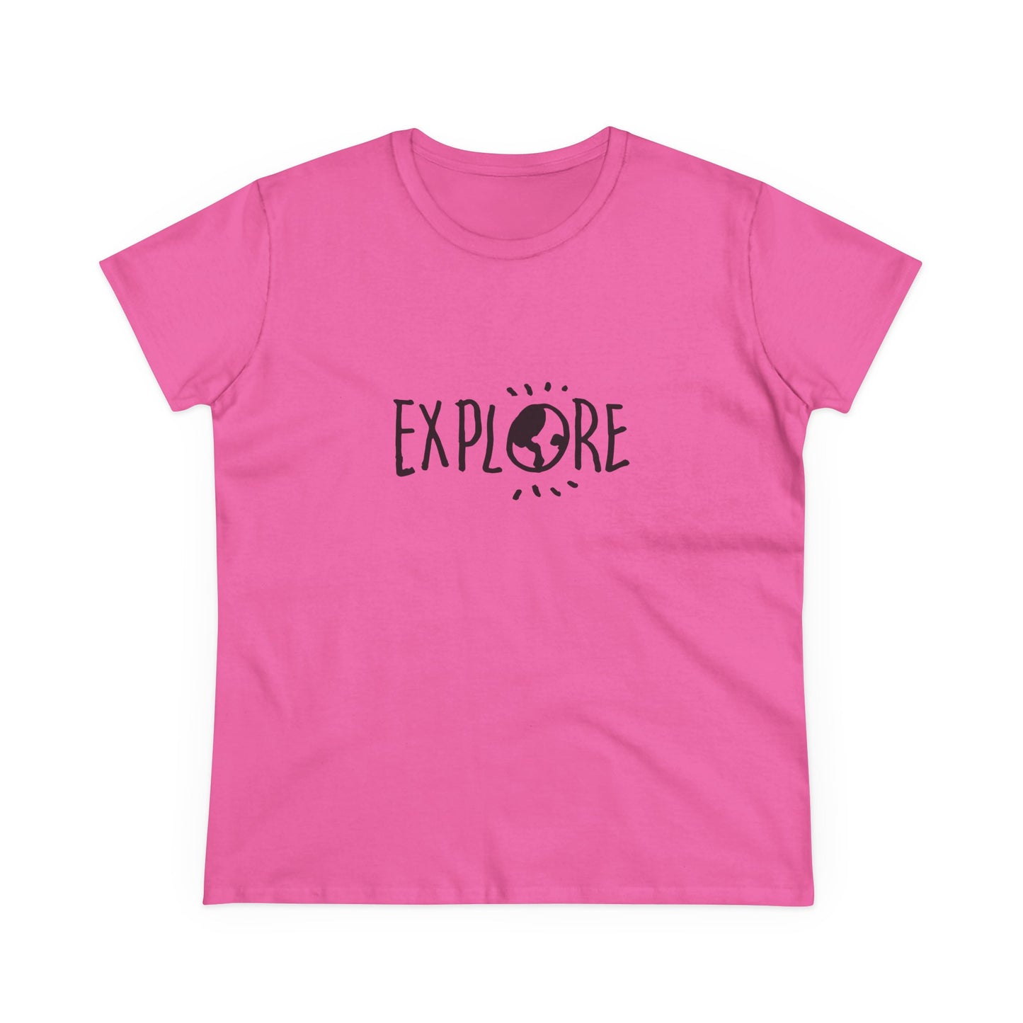 Explore. Women's Midweight Cotton Tee