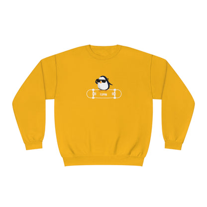 Adélie The Flippin Penguin. Unisex NuBlend® Crewneck Sweatshirt