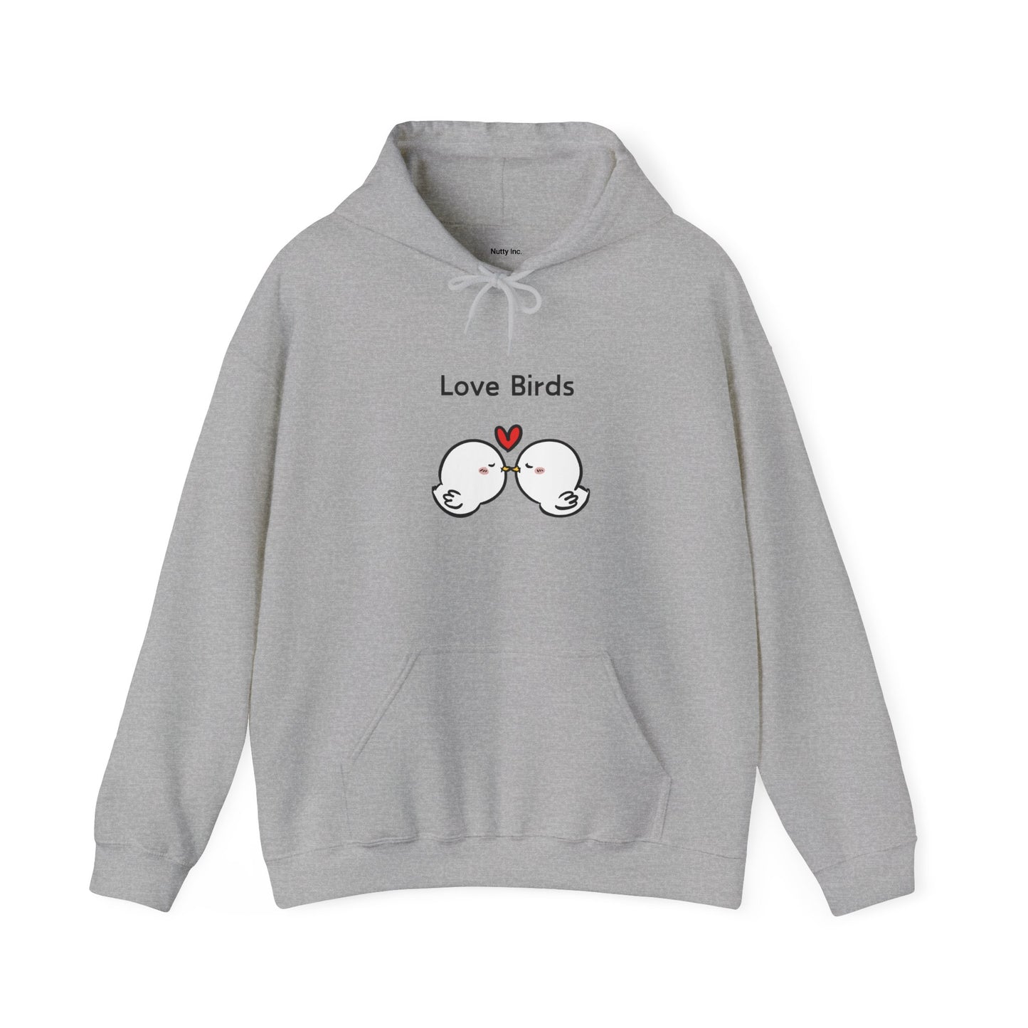 White Canary Love Birds. Unisex Hooded Sweatshirt.