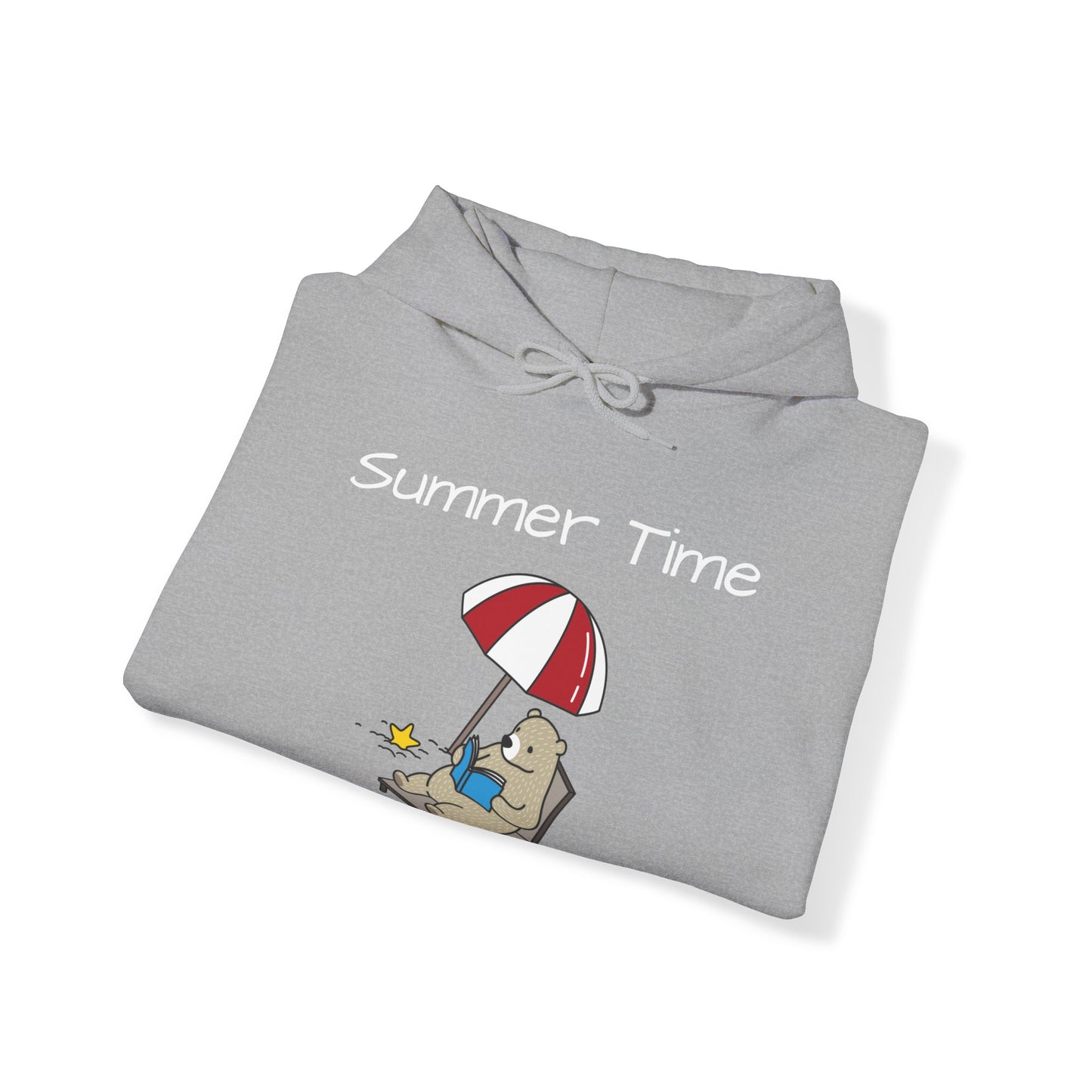 Summertime. Bear. Unisex Hooded Sweatshirt.