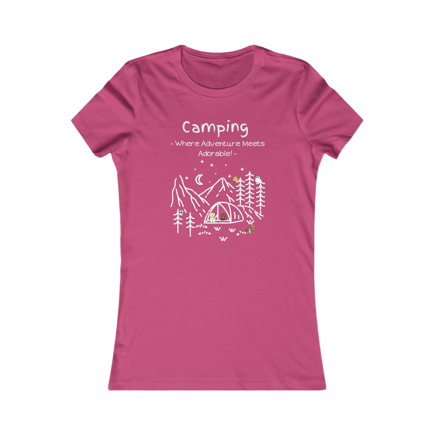Camping. Where Adventure Meets Adorable.  Women's Favorite Tee