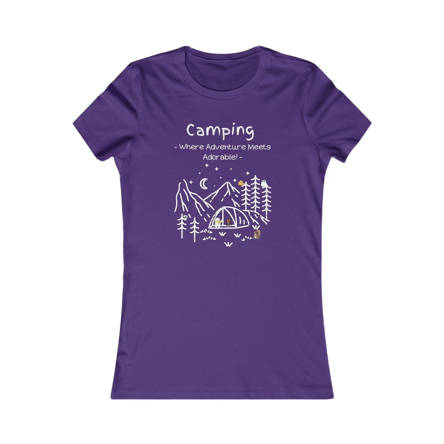 Camping. Where Adventure Meets Adorable.  Women's Favorite Tee