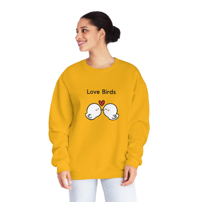 White Canary Love Birds. Unisex NuBlend® Crewneck Sweatshirt