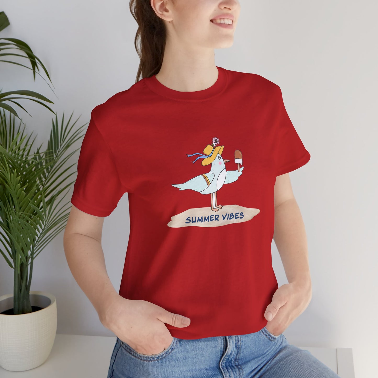 Regal Seagull Summer Vibes. Unisex Jersey Short Sleeve Tee
