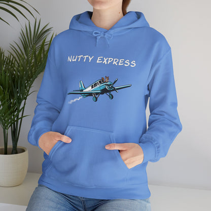 Nutty's Express Delivery. Always On-Time. Unisex Hooded Sweatshirt.