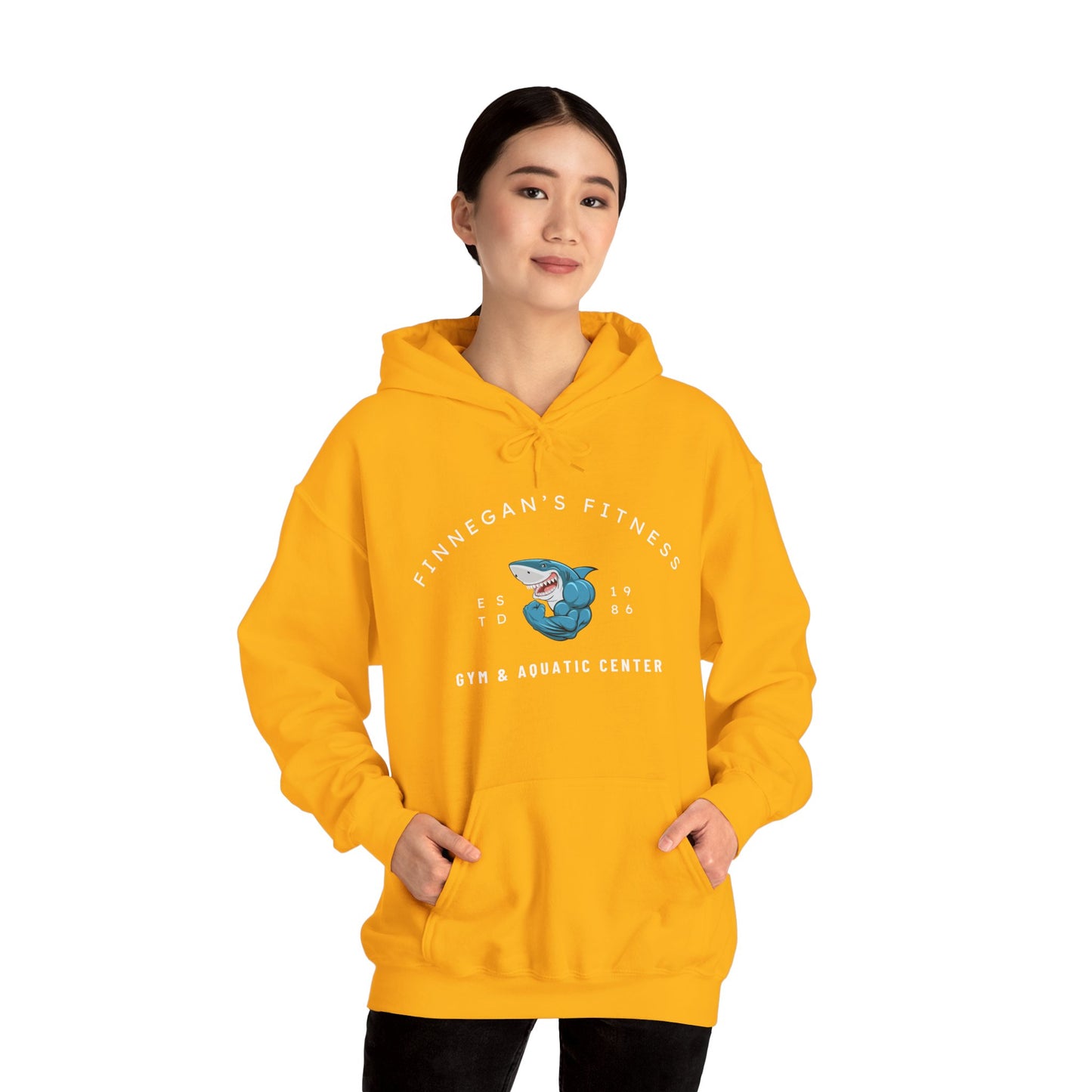 Shark Gym Hoodie – Finnegan’s Fitness & Aquatic Center Sweatshirt