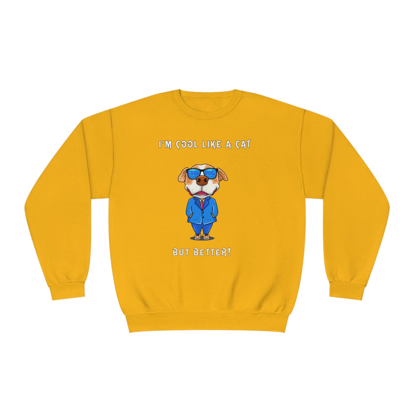 Chuck The Cool Dog. Unisex NuBlend® Crewneck Sweatshirt