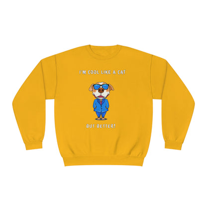 Chuck The Cool Dog. Unisex NuBlend® Crewneck Sweatshirt