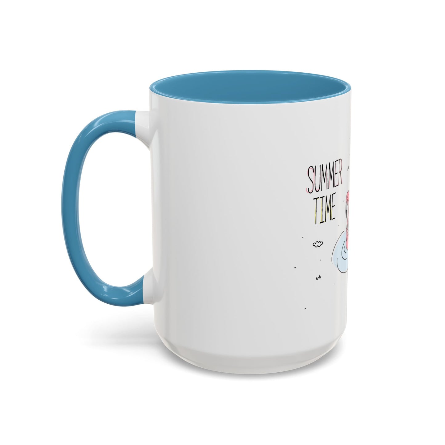 Jingles The Summertime Cat. Accent Coffee Mug, 11oz