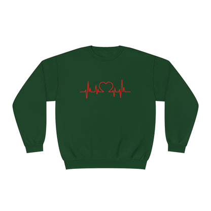 I Love You Heart Beat. Unisex NuBlend® Crewneck Sweatshirt