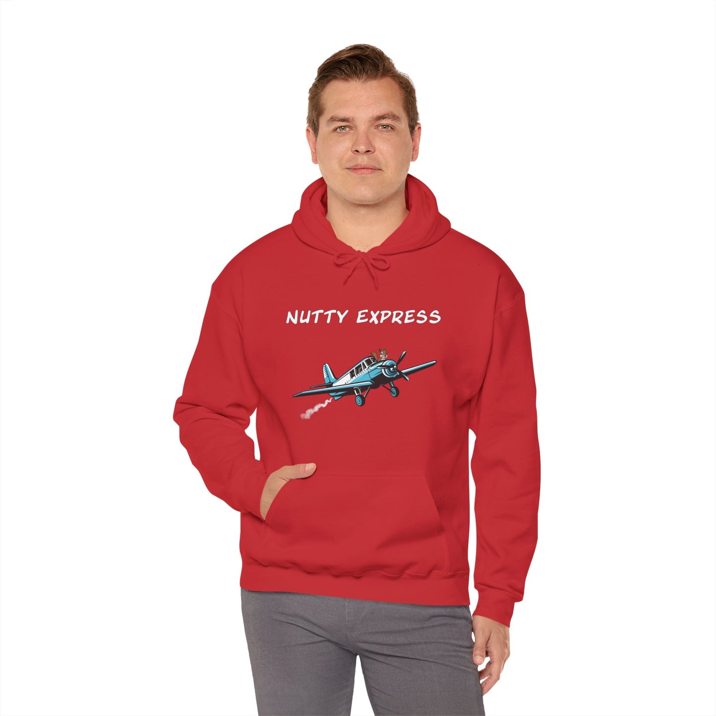 Nutty's Express Delivery. Always On-Time. Unisex Hooded Sweatshirt.