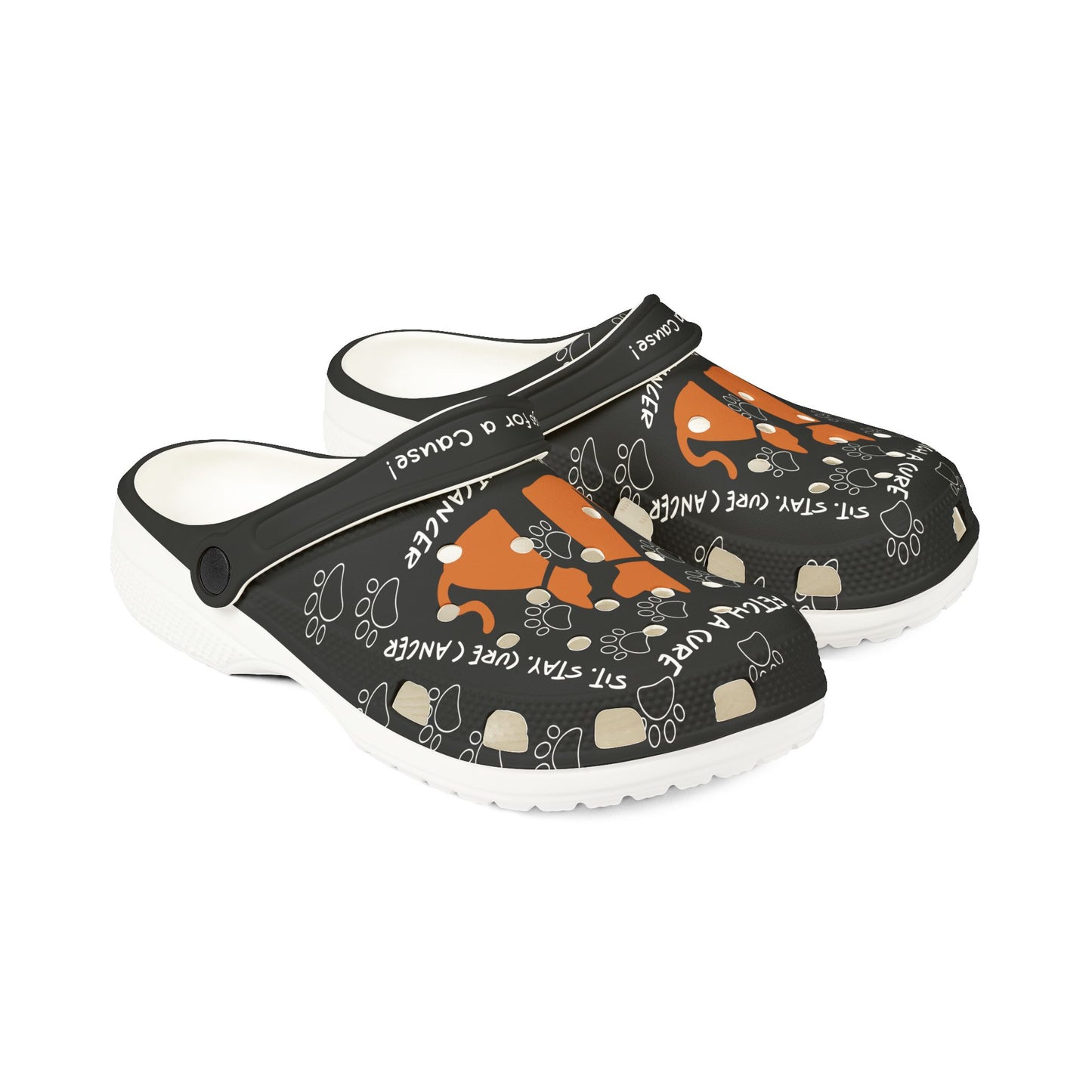 Black Dawgs For A Cause Rubber Clogs For Men