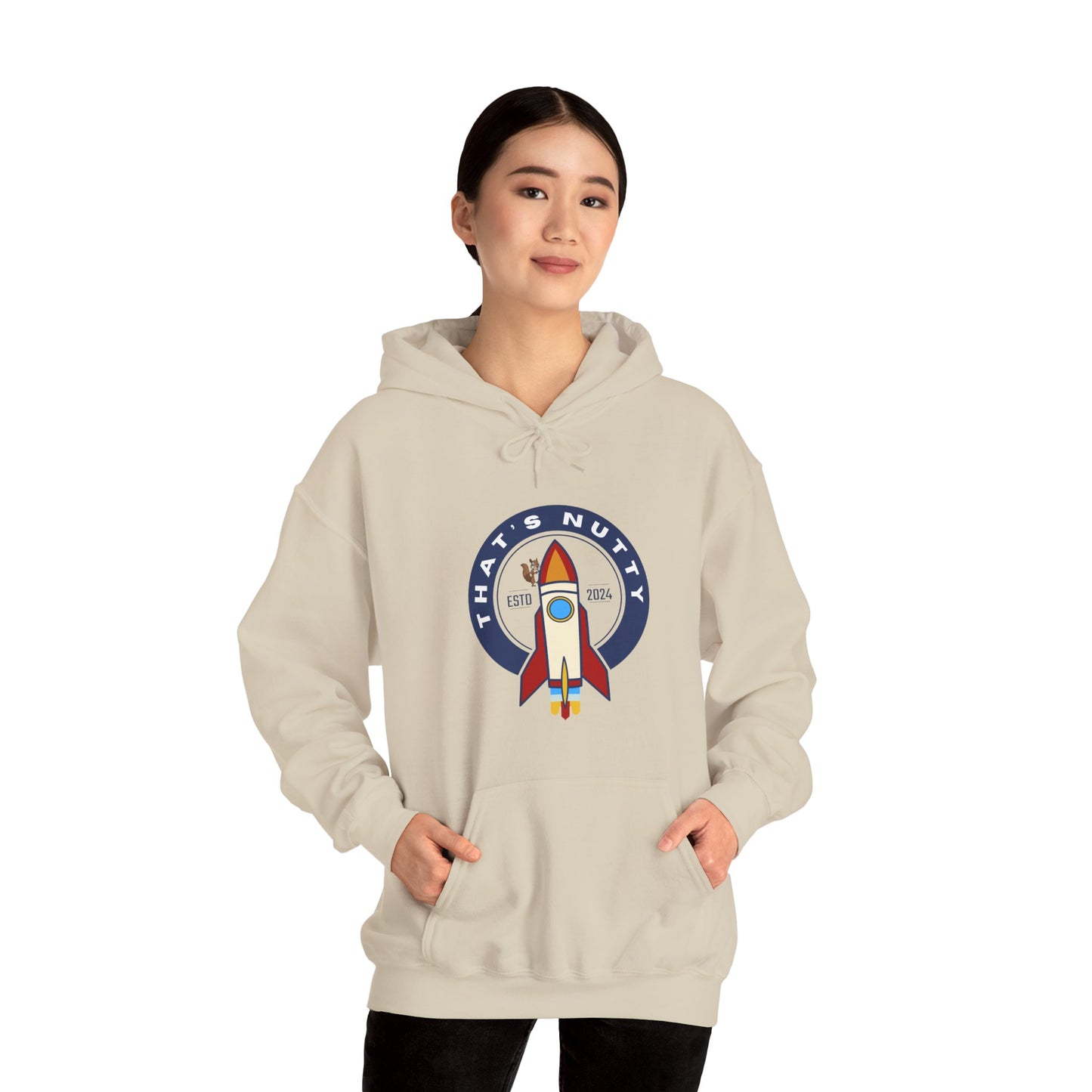 That's Nutty On A Rocket Ship Hooded Sweatshirt