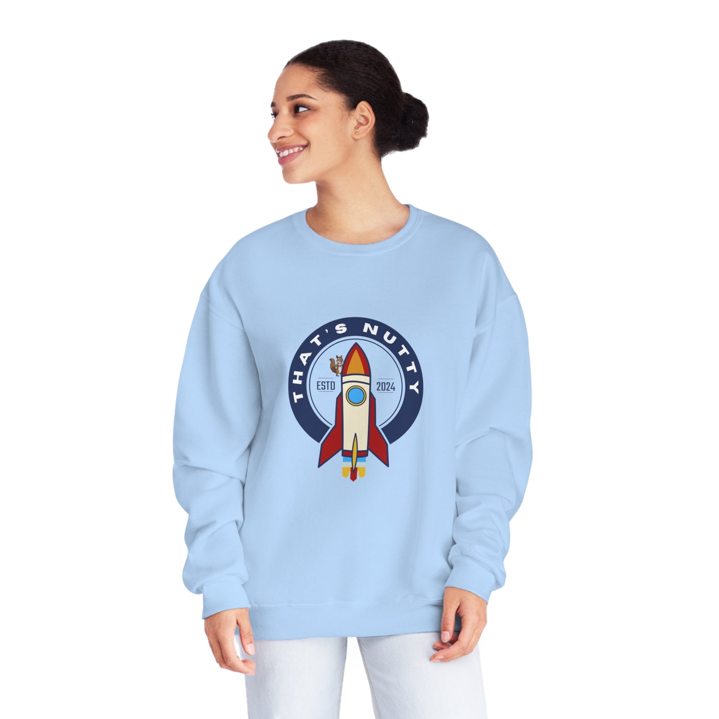 That's Nutty On A Rocket Ship..  Unisex NuBlend® Crewneck Sweatshirt