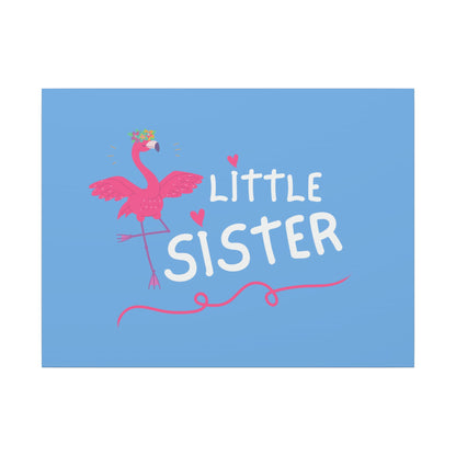 Adorable Little Sister Flamingo. Always On-Time. Canvas Gallery Wraps