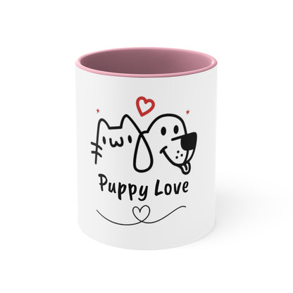 Puppy Love. Accent Coffee Mug, 11oz