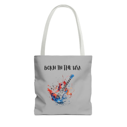 Born In The USA Guitar. Gray Tote Bag