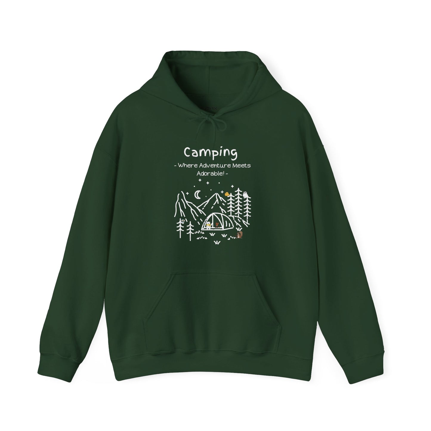 Camping. Where Adventure Meets Adorable. Unisex Hooded Sweatshirt.